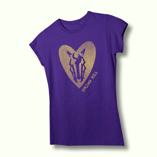 Spring Hill Broncos Women Heart Shirt - Clark Kustoms