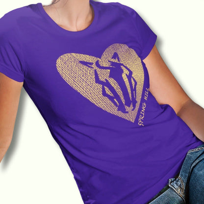 Spring Hill Broncos Women Heart Shirt - Clark Kustoms